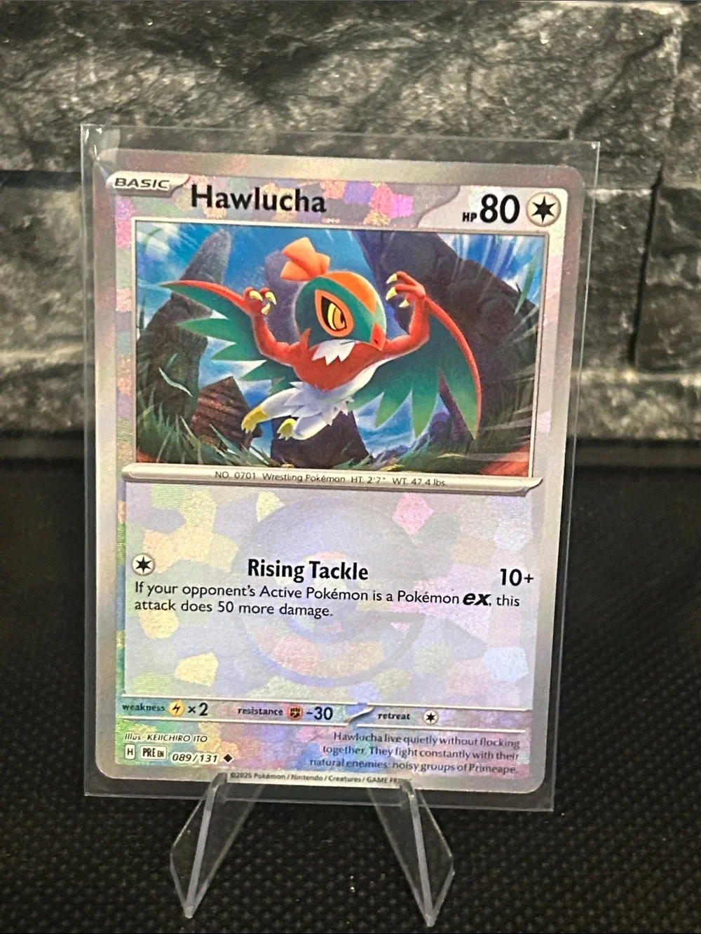 Pokemon Hawlucha Pokeball 089/131 Holo from Prismatic Evolutions M/NM